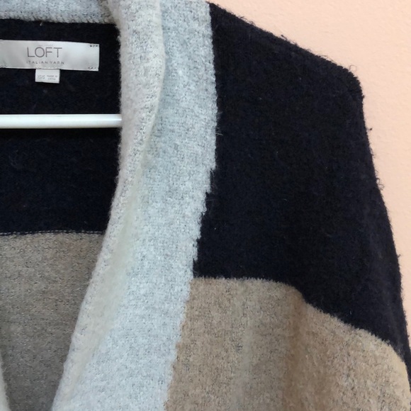 LOFT Color block Sweater/Long Cardigan/Duster - Picture 2 of 8